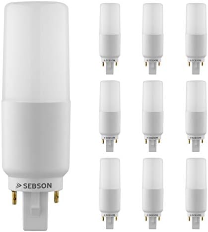 SEBSON G24 7W LED, G24d Universal (G24d-1, G24d-2, G24d-3) - 10 Pack - Neutral White 4000K, 50W Replacement for Light Bulb, 660lm, 230V, 220º Beam Angle - not dimmable