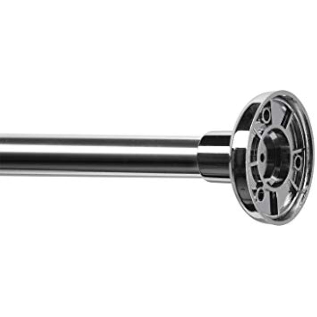 Croydex AD103000 L Shaped Telescopic Silver Shower Curtain Rail 1400mm - 2600mm, Chrome