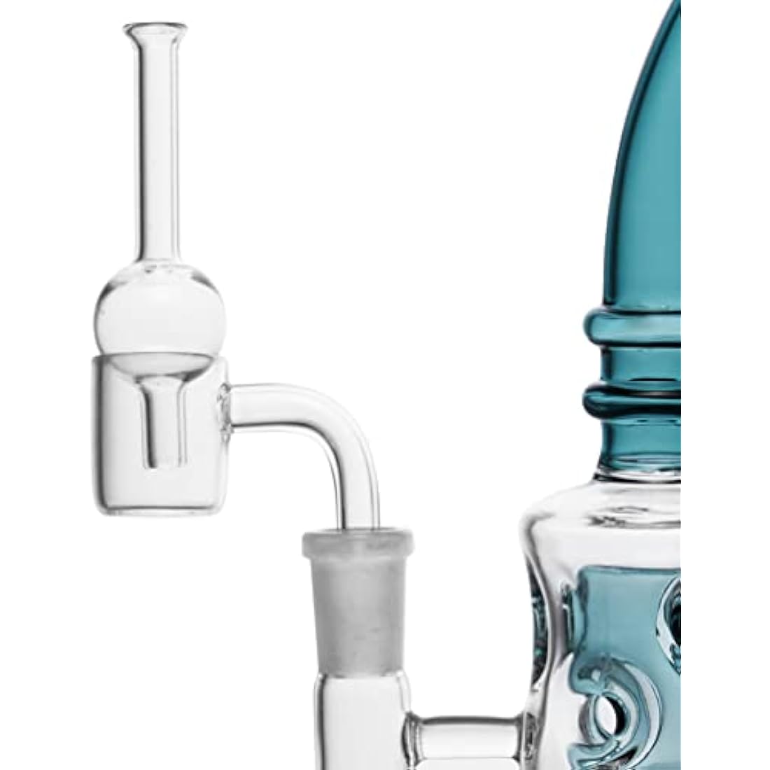Glass Honeycomb Bong Handmade Water Pipe Perc Wax 14.4mm Bongs with Quartz Banger Cap Bowl for Bongs (Bong with quartz banger and bowl)