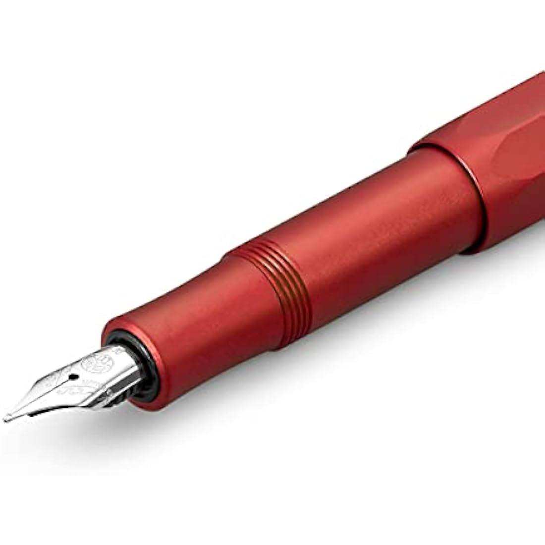Kaweco AL SPORT Deep Red Fountain Pen I Premium Aluminium Fountain Pen for Ink Cartridges with High-Quality Steel Nib I Fountain Pen 13 cm I Fountain Pen in Red I Nib Width: F (Fine)