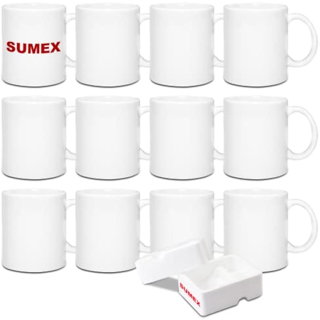 Sumex 11oz Set of 12 Sublimation Blanks White Mugs,Sublimation Ceramic Mugs for Cofffee,Tea,Milk, Latte, Hot Cocoa