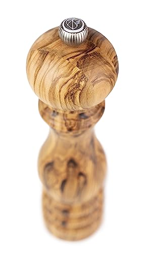 PEUGEOT - Paris 22 cm Salt Mill - Classic Grind System - Made with PEFC Certified Wood - Lifetime Guaranteed Mechanism - Made in France - Olive Wood