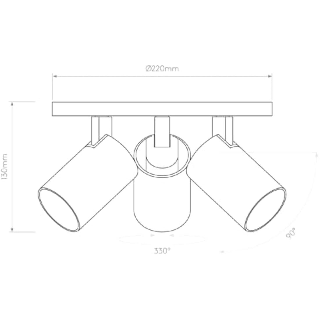Astro Ascoli Triple Round Indoor Spotlight (Textured White), GU10 Lamp, Designed in Britain - 1286002 - 3 Years Guarantee