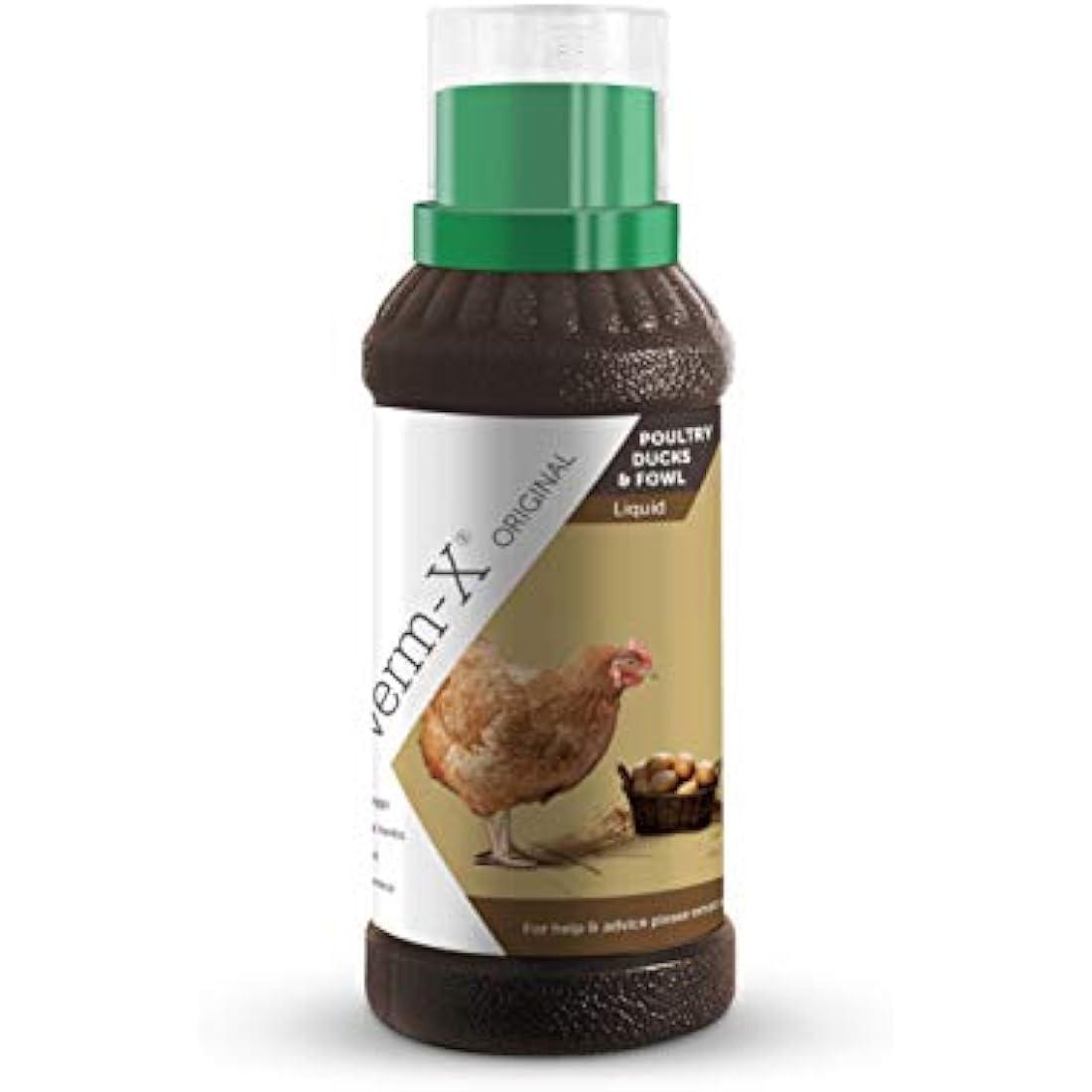Verm-X 100% Natural Liquid for Poultry. Supports Intestinal Hygiene. Vet Approved. UFAS Assured. Contains Prebiotic for Gut Biome. Restores and Maintains Gut Vitality. Wormwood Free - 500ml