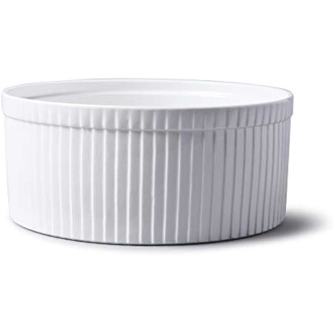 WM Bartleet & Sons 1750 T179 Traditional Porcelain Professional Soufflé Dish, 22cm Diameter, 2.5 LTR Capacity – White