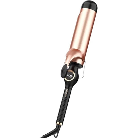 Curling Tongs 50mm, Large Barrel Curling Wand for Hair, Ceramic Long Barrel Hair Curling Iron Dual Voltage