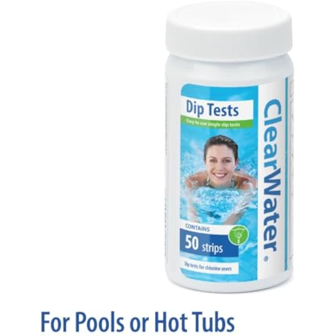 Clearwater Hot Tub, Pool and Spa Test Strips x 50-3 in 1 - Measures Chlorine, PH and Total Alkalinity