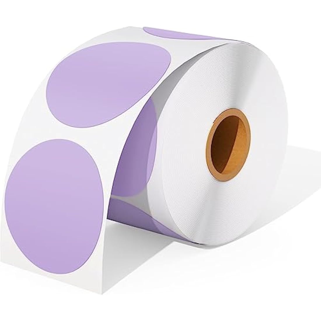 MUNBYN 50x50mm Purple Circle Thermal Sticker Labels, Self-Adhesive Round Direct Thermal Labels, Multi-Purpose Roll Sticker for DIY Logo Design, QR Code, Name Tag, Inventory-750 Sheet/1 Roll