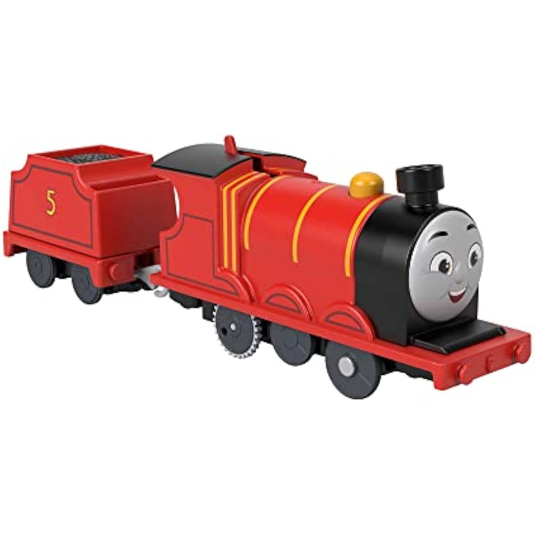 Thomas & Friends Motorized Toy Train James Battery-Powered Engine with Tender for Pretend Play Preschool Kids Ages 3+ Years, HDY70
