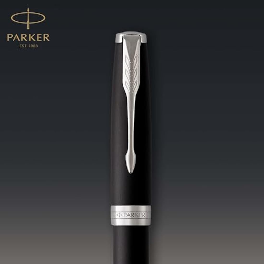 Parker Sonnet Fountain Pen | Matte Black Lacquer with Palladium Trim | Fine Nib | Gift Box