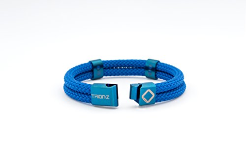 TRION:Z Zen Loop Duo Magnetic Bracelets for Women & Men Wristband Featuring Patented ANSPO Technology Unisex Bracelet (Large, Indigo Blue)