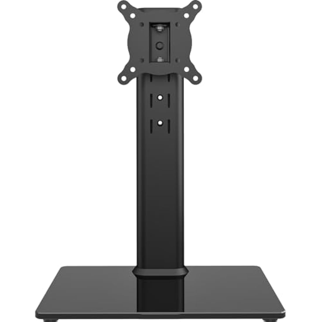 Universal Swivel TV Stand/Base Table Top TV Stand for 13 to 32 inch TVs with 100 Degree Swivel, 4 Level Height Adjustable, Heavy Duty Tempered Glass Base, Holds up to 35kg HT07B-001P