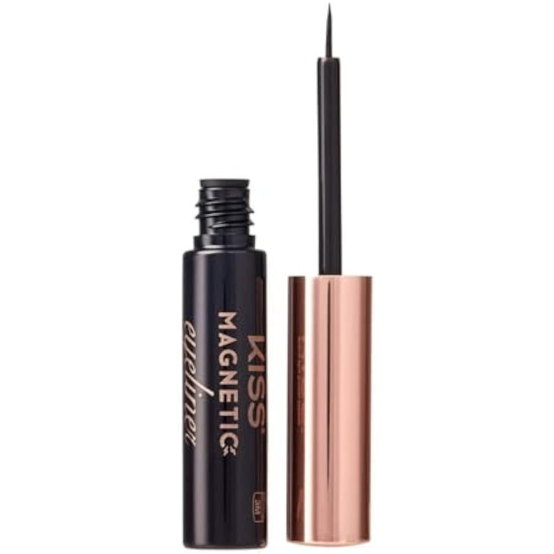 KISS Magnetic Lash Collection Magnetic Eyeliner, Black, Smudge Proof, Biotin Infused Magnetic Eyeliner with Precision Tip Brush