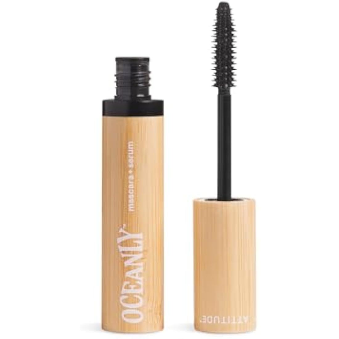 ATTITUDE Oceanly Serum Infused Mascara, EWG Verified, Eye Lash Serum, Length + Volume, Vegan Beauty and Makeup, Black, 7 g
