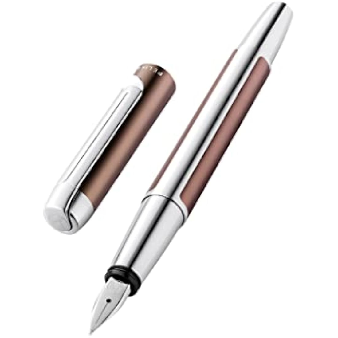 Pelikan 817226 Pura Fountain Pen Mocha M Nib 1 Piece Including Large Cartridge Gemstone Ink® Sapphire