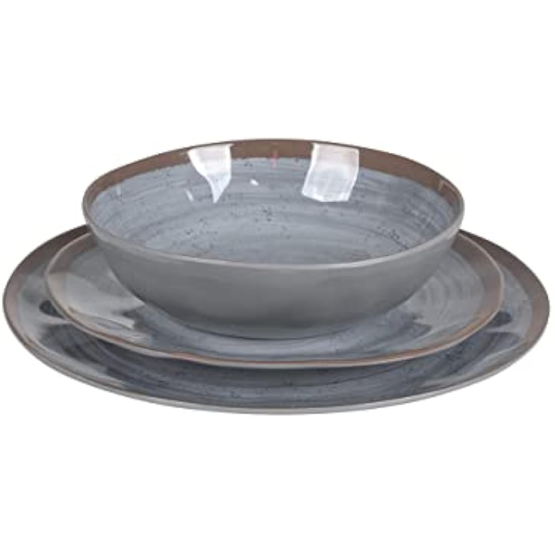 Bo-Camp Melamine Crockery Set Halo Camping Dinnerware Travel Picnic Plate