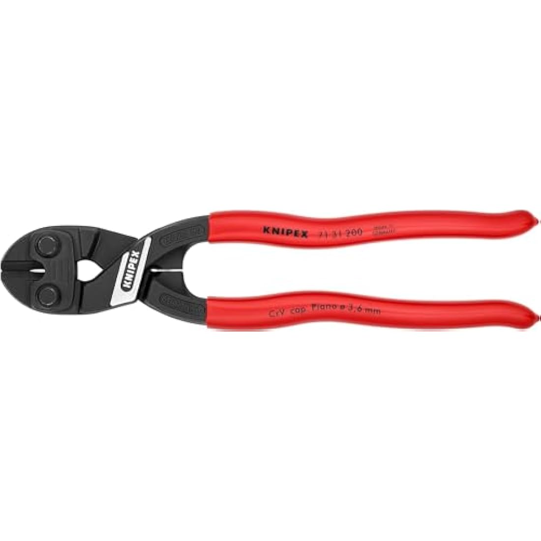 Knipex CoBolt® Compact Bolt Cutter black atramentized, plastic coated 200 mm 71 31 200