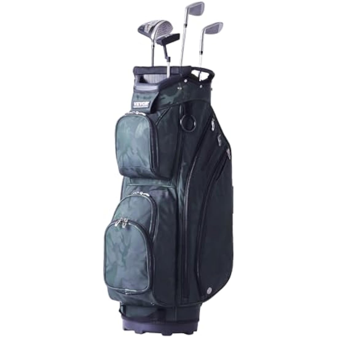 VEVOR Golf Cart Bag with 14 Way Organizer Divider Top, 36” 11 Pockets Premium Nylon Cart Bag, Durable Golf Bags with Handles & Dust Cover & Detachable Straps for Men & Women, Army Green