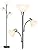 LEPOWER Floor Lamp, 9W LED Standing Lamp with 5W Adjustable Reading Lights, Modern Bright Floor Lamp with Replaceable 3000K Energy-Saving LED lights, Black Floor Lamps for Living Room, Bedroom, Office