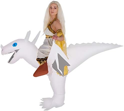 Morph Adult Inflatable Ride-On Dragons Halloween Costumes Fancy Dress Outfit