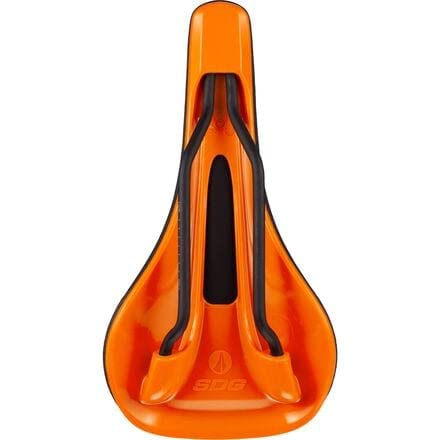 SDG BEL AIR 3.0 LUX-ALLOY RAIL SADDLE Black Microfibre Top / Orange Base,140mm