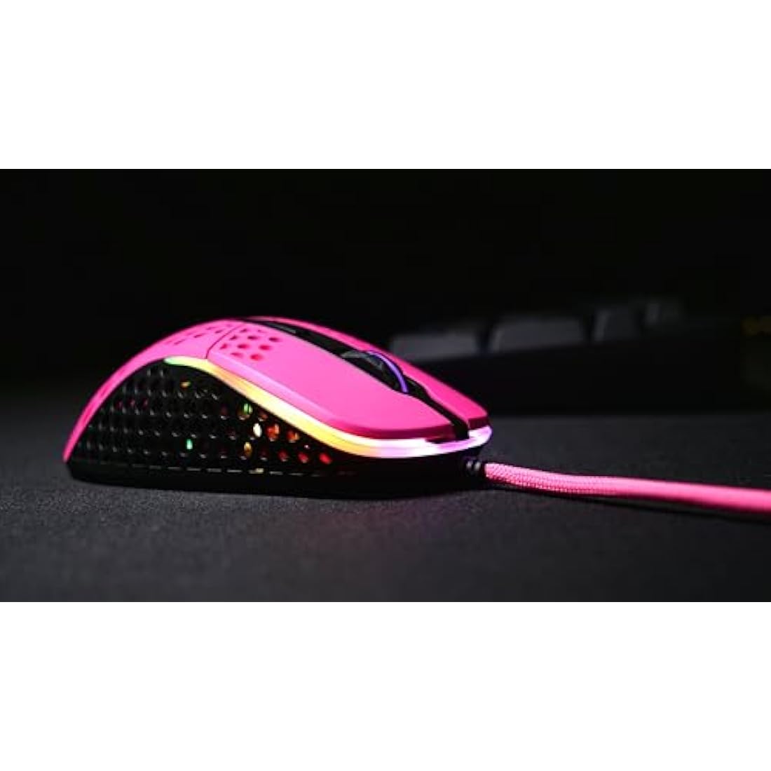 Xtrfy M4 RGB, Ultra-Light Wired Gaming Mouse, Ergonomic Design for Right-Handers, Pixart 3389 Sensor, Adjustable RGB Lighting, Pink Edition