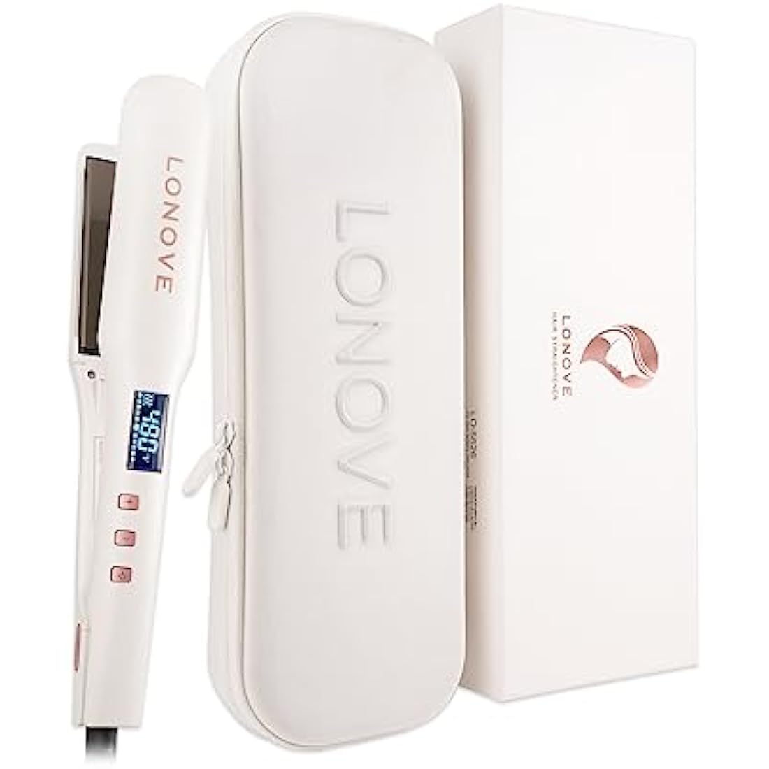 Titanium Hair Straighteners for Thick Hair - Professional Flat Iron Hair Straightener for Women