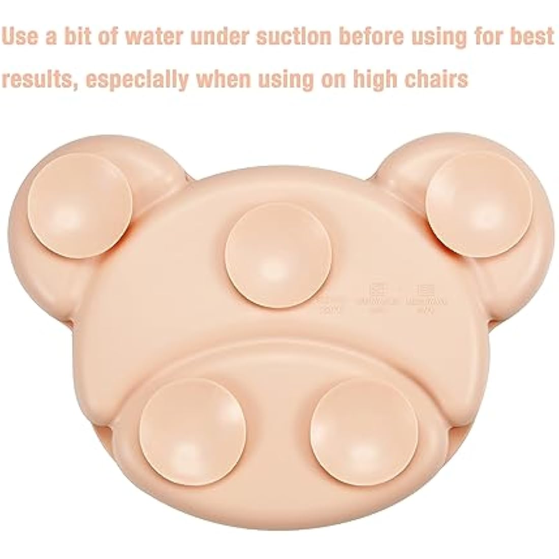 PandaEar Silicone Suction Plate, Spoon and Fork Set, Toddler Self-Feeding, BPA Free, Dishwasher & Microwave Safe, Bear Shape (Pink)
