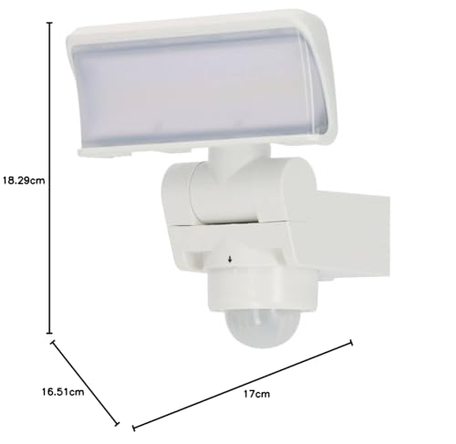 Brennenstuhl LED Security Light Outdoor with Motion Sensor WS 2050 WP (1680lm, IP44, 3000K, Warm White Light, 180 Angle of Detection with up to 10m