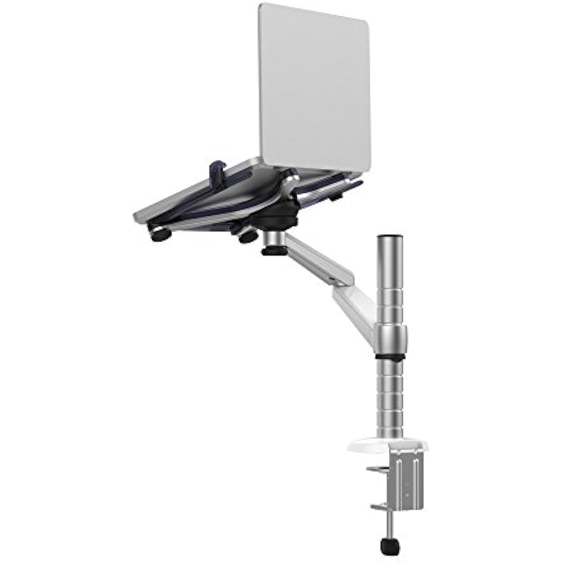 Thingy Club Adjustable Aluminium Universal Single Arm Laptop/Tablet Stand Desk Mount Bracket for 10"-15.6" Laptop with Adjustibility (Tilt ±15°|Swivel 180°|Rotate 360°)