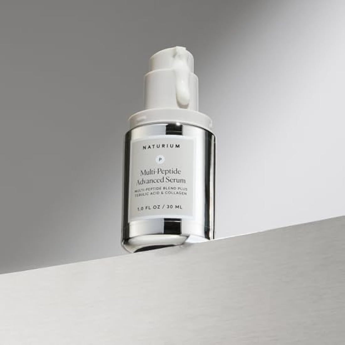 Naturium Multi-Peptide Advanced Serum, Firming & Smoothing Face Serum for Fine Lines & Wrinkles with Advanced Multi-Peptide Blend | 1.0 FL OZ / 30 ML