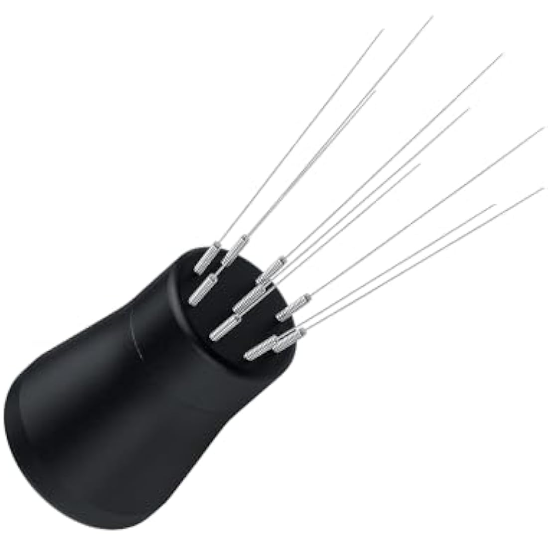 Normcore WDT Distribution Tool V2.1 with Stand - 0.23mm 8 Prong Espresso Distribution Tool - Magnetic Coffee Stirrer with 16 Extra Needles, Black
