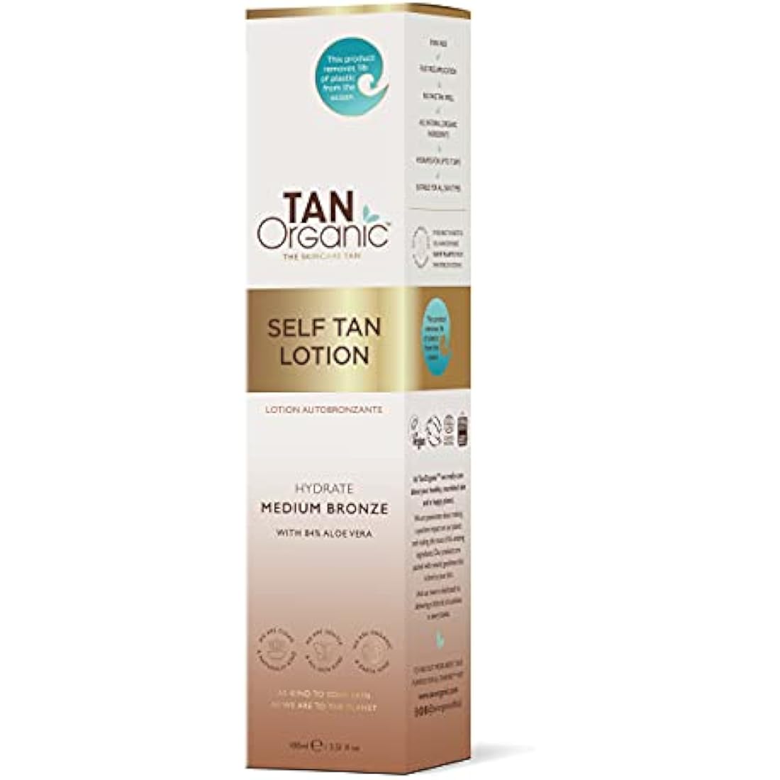 TanOrganic Self Tanning Lotion Fake Tan Certified Organic Natural Vegan 100ml