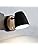 Black Wall Light for Bedroom,Wood Wall Lamp with Switch Industrial,Aluminum Shade 360°Rotatable,Modern Indoor Wall Lighting for Bedside,Living Room,Hallway,Stairs,Bathroom,Storeroom,Reading Lamp E27