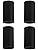 Klighten 4 pcs Surface Mounted Ceiling Spotlight Matt Black Ceiling Light, GU10 Socket, Round Modern Spotlight Aluminum Ceiling Spot for Living Room, Kitchen, Hallway, 56 x 100mm, Bulb not Included