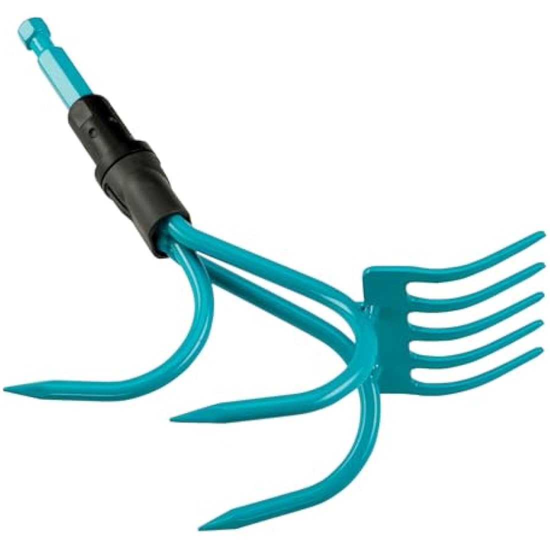 Gardena combisystem Grubber-Rake: Practical 2-in-1 garden tool, turquoise and black, one size, high-quality materials (03165-20)