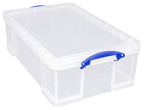 Really Useful Box Plastic Storage 50 Litre Clear (Pack Of 2)