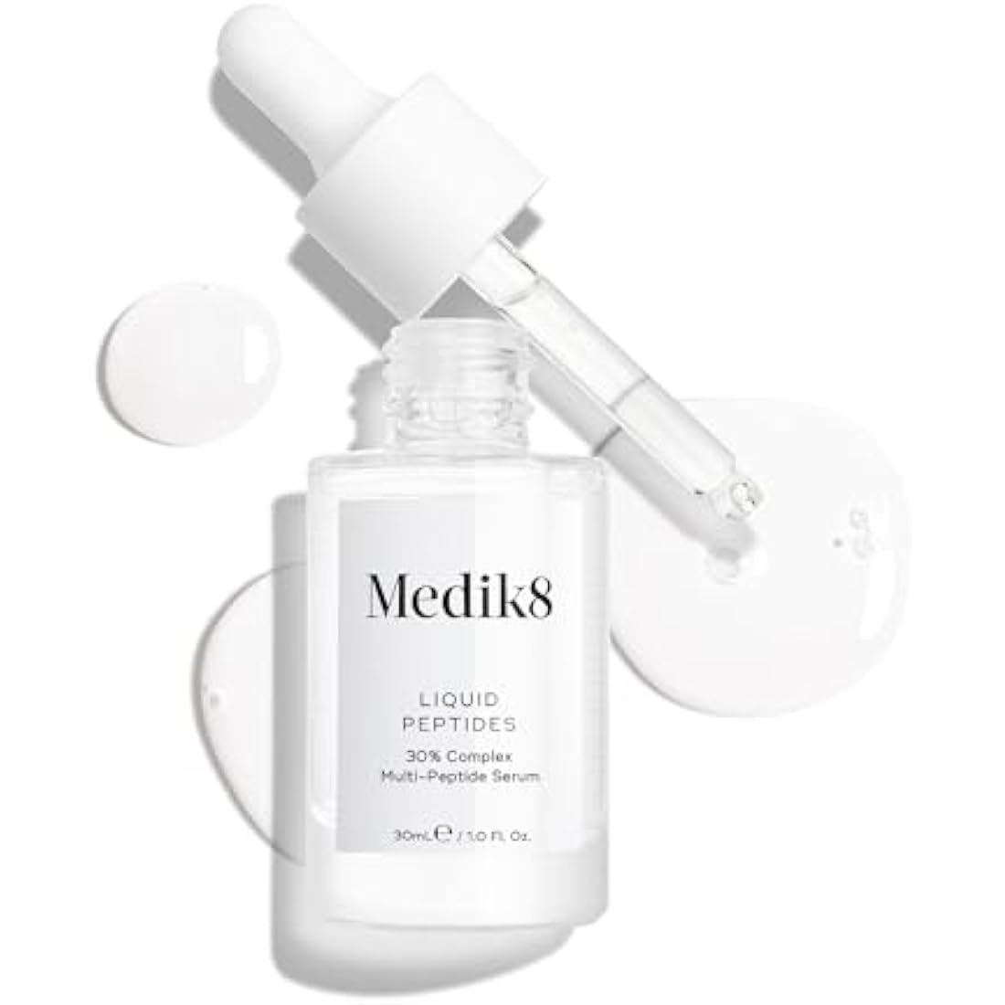 Medik8 Liquid Peptides - 30% Multi-Peptide Age-Defying Serum - Drone-Targeted Technology Smooths & Plumps Wrinkles - Supports Collagen Producing Cells - 30ml