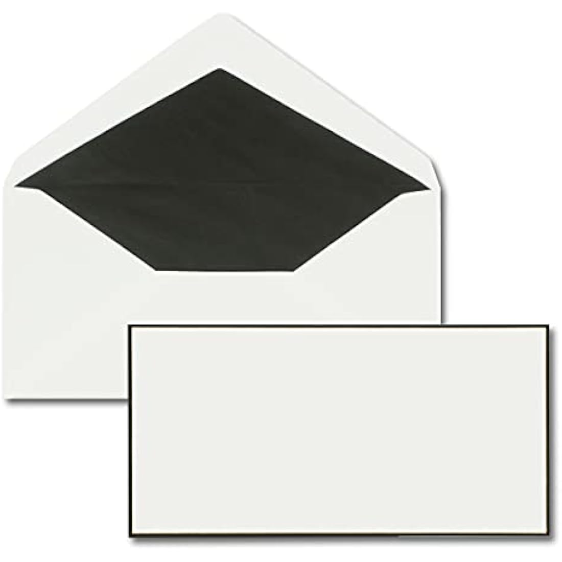 NEUSER PAPIER 100x Mourning Paper Sets DIN A4 with Lined envelopes Handmade Black Border Stationery for Condolences