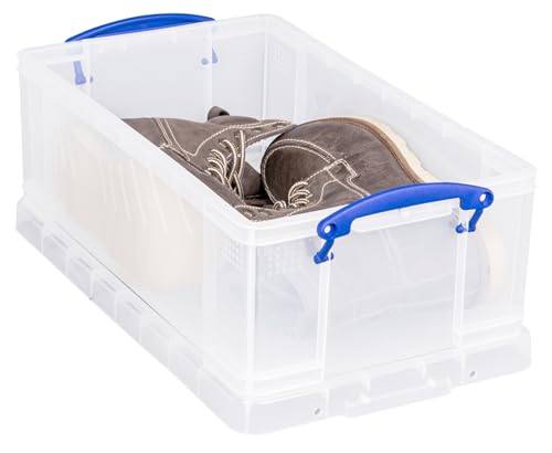 Really Useful Box Plastic Storage 12 Litre Clear (Pack Of 4)