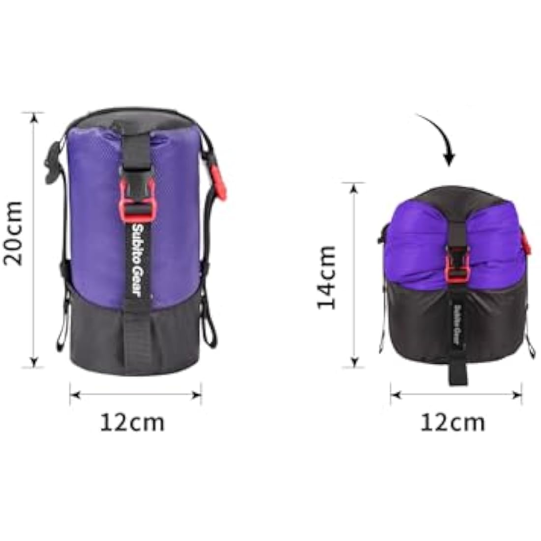 Yundxi Ultra-light Compression Stuff Sack, 70D Nylon Sleeping Bag Stuff Sack 1L/5L/7L/17L/25L Compression Bag Space Saving Gear for Camping Hiking Backpacking
