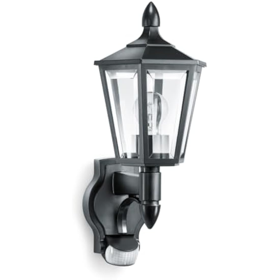 Steinel Outdoor Wall Light L 15 S black- 180° Motion Sensor, 10 m Reach,max. 60 W, Classic Design, for Entrance and Fronts