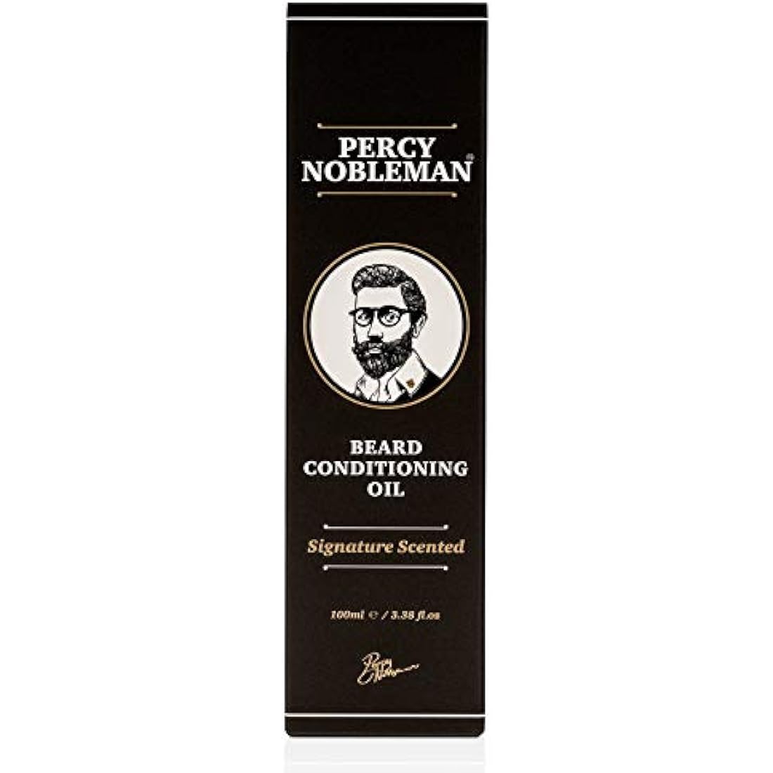 Percy Nobleman Beard Oil – 99% Naturally Derived Conditioning Oil with Signature Scent – Softens, Nourishes & Reduces Beard Itch – Vegan, Non-Greasy & Fast-Absorbing – Made in England (100ml)