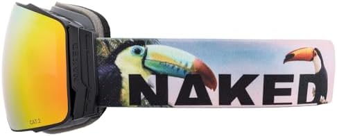 NAKED Optics Ski Goggles Men Ski Goggles Women Snowboard Goggles (Storm Tucan, Includes Bad Weather Lens)
