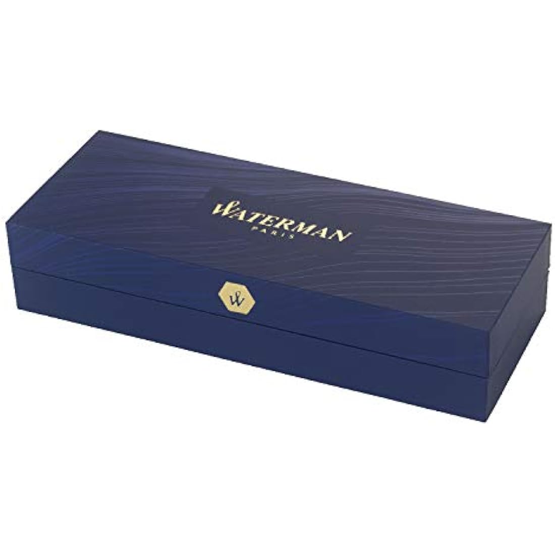 Waterman Carène Black Sea Fountain Pen | High-Gloss Black & 23k Gold Clip | Medium Nib with Blue Ink Cartridge | Gift Box