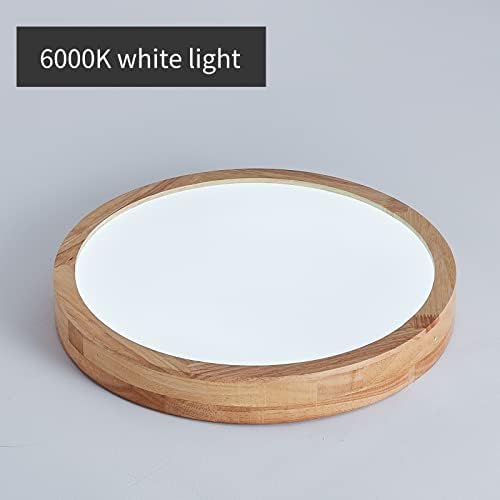 Schindora Wooden LED Ceiling Light,20W Cool White 6000K 1600 LM,Round Wood Ceiling Lights Ø30cm for Lounge Living Room Kitchen Dining Room Hallway Home Office Children's Room