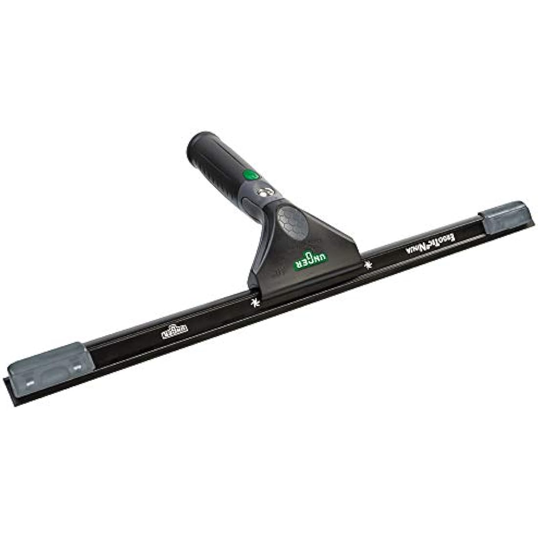 Unger ErgoTec NINJA Window Squeegee 45cm – 40° Aluminium Channel, Soft Rubber Blade & Ergonomic Handle – Professional Window Cleaning Equipment, Black