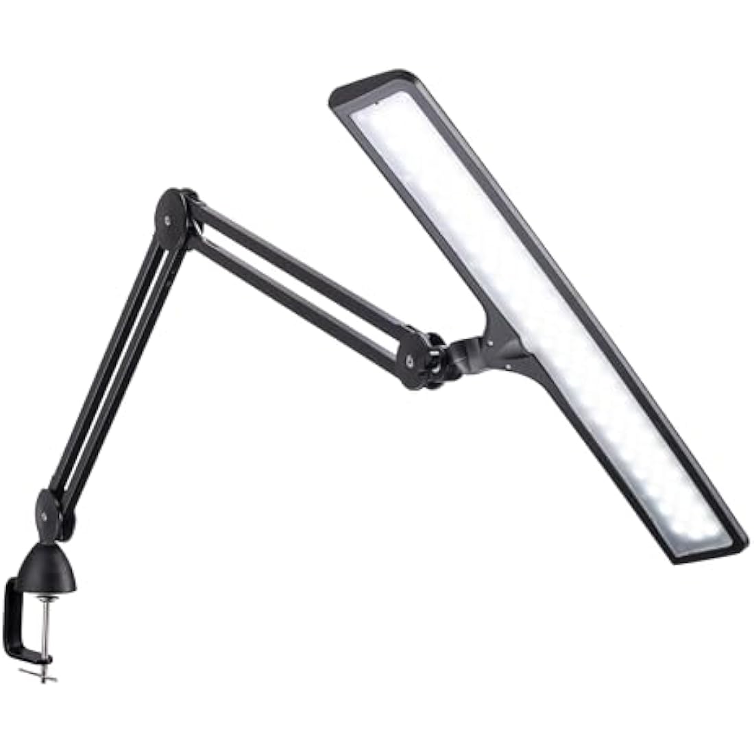 Daylight Lumi Task Lamp - Adjustable LED Desk Lamp with 3800 Lux Brightness, 6000K Daylight, and 95+ CRI for Accurate Color Rendering - Black