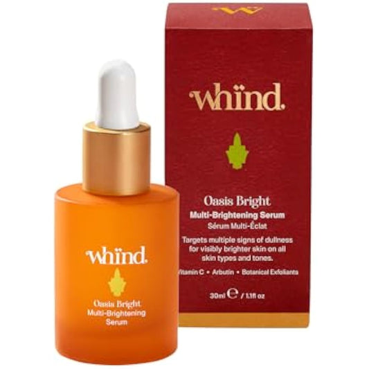 whind Oasis Bright 10% Vitamin C Serum for Brighter Skin – Radiance Boosting Dark Spot Corrector to Help Reduce Pigmentation – Brightening Face Serum for Women – All Skin Types, 30ml