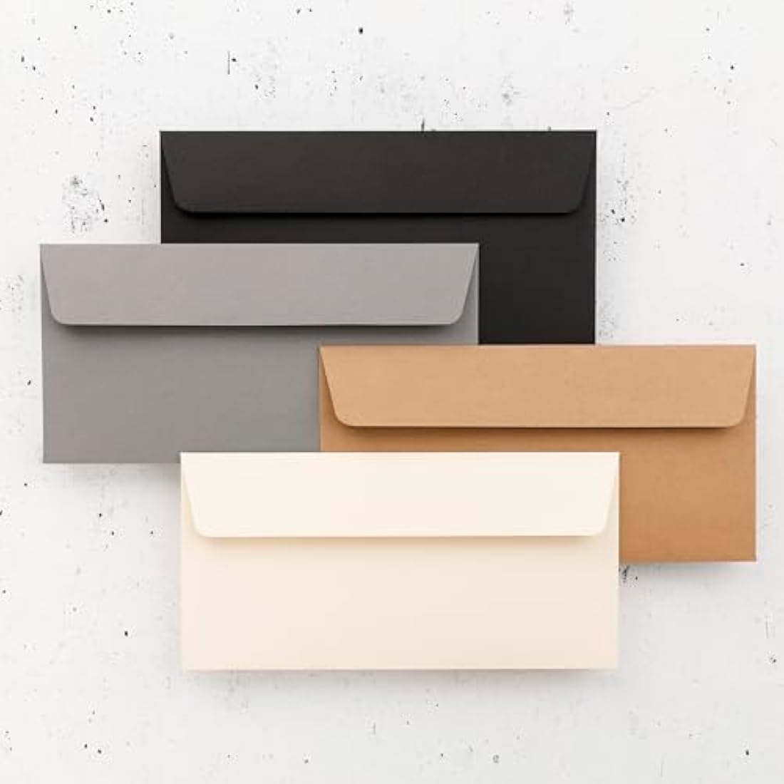 Clairefontaine - Ref 5635C - Pollen Adhesive Envelopes (Pack of 20) - DL Sized, 120gsm Paper, Printer-Compatible, Acid Free, Adhesive Strip for Easy Seal - Dark Grey